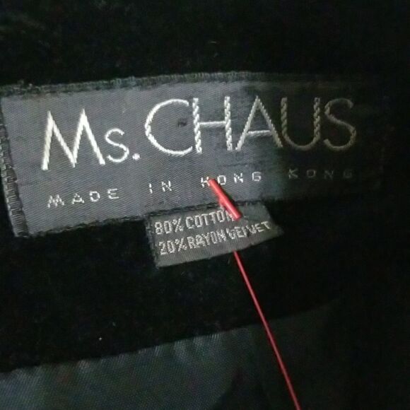 Ms. Chaus Black Velvet Blazer  size Medium - Picture 8 of 9